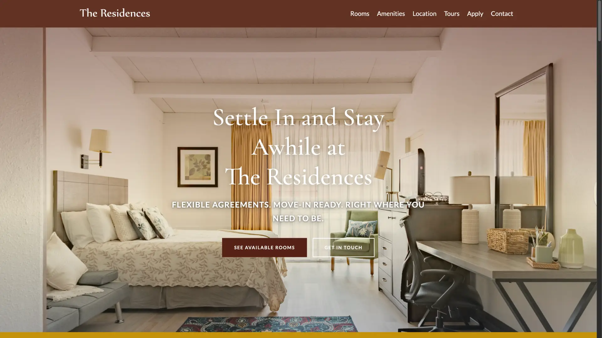 The Residences Hadley website screenshot